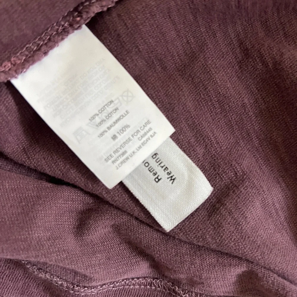 J. Crew NWT brownish purple garment dyed men’s Short Sleeve Tee SZS - Picture 7 of 7